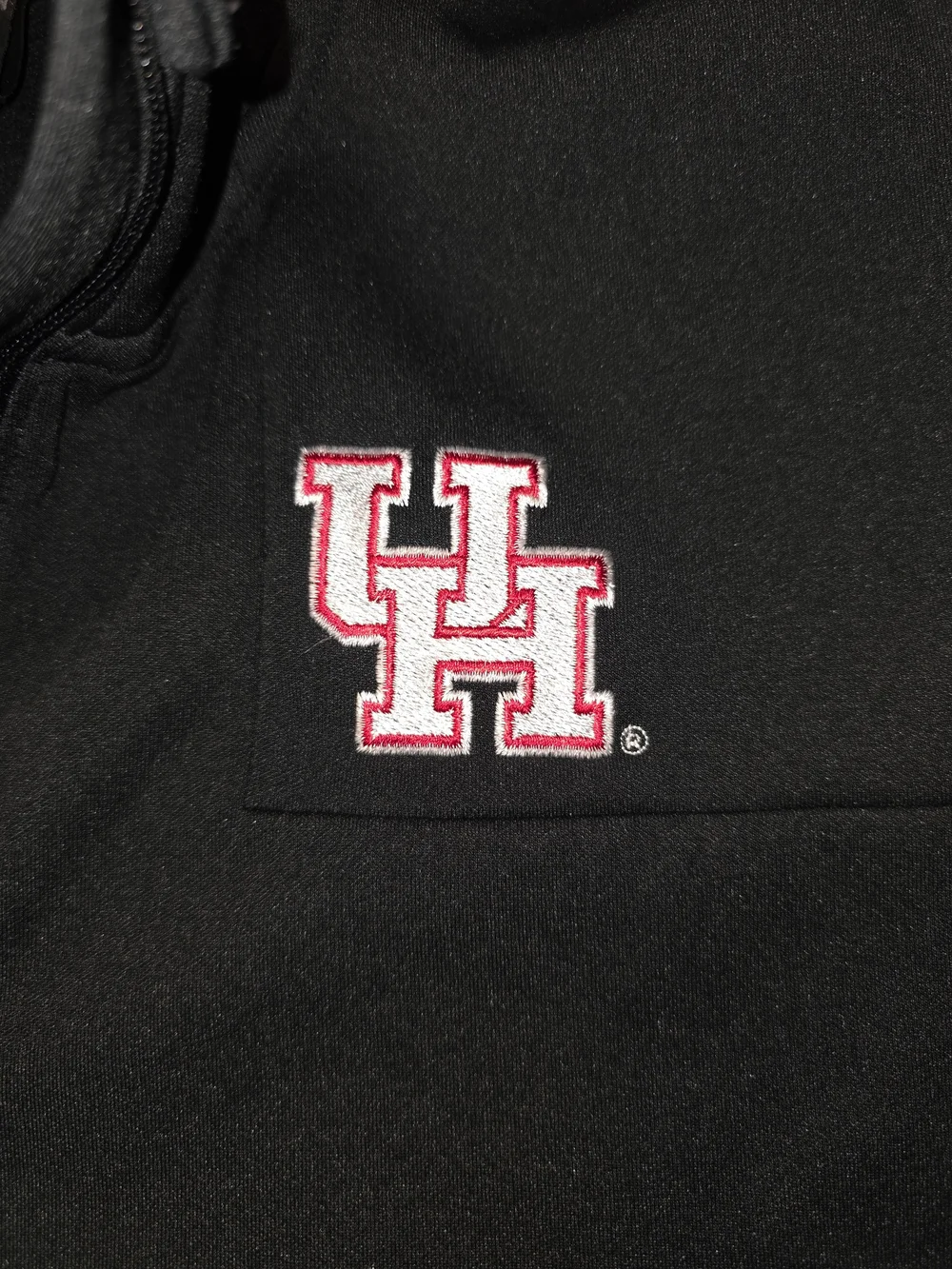 Jordan Black UH Embroidered Quarter-Zip Pullover